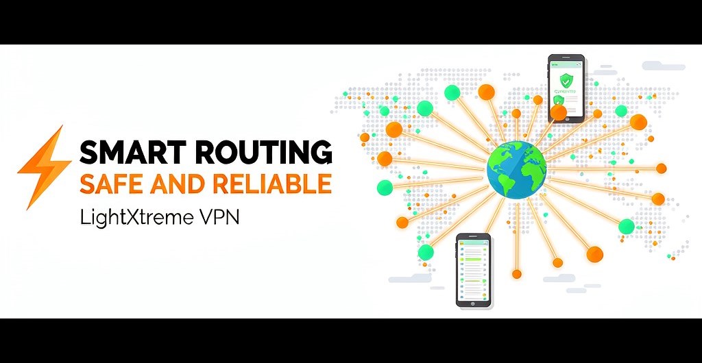 LightXtreme VPN client: unlimited data and speed, more than 2,200 servers in 70+ countries, multiple devices online at once